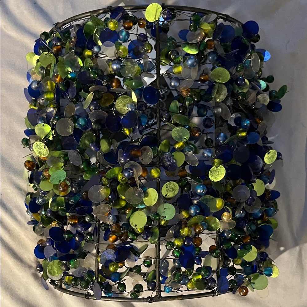 Colorful Beaded candle holder